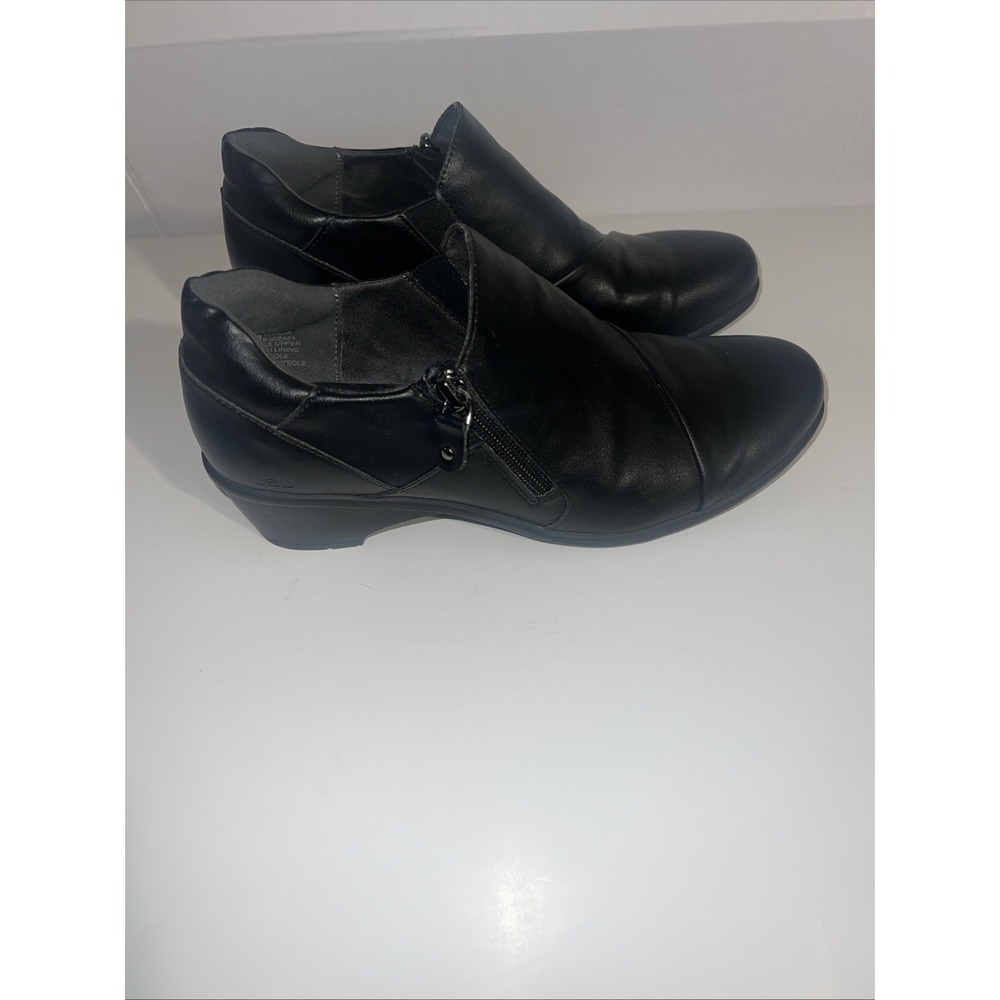 JBU Jambu Grazia Ankle Boots  Black Leather Upper, Side Zipper  Size 9.5M women
